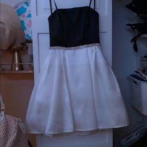 Black and white formal dress